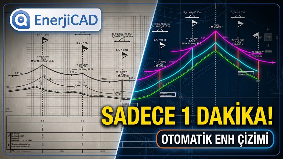 Elle çizilmiş ENH profili ile EnerjiCAD'in otomatik çizdiği ENH profilinin karşılaştırması: sadece 1 dakika